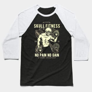 Skull Fitness Baseball T-Shirt